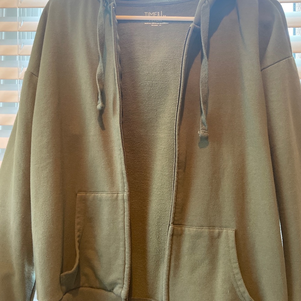 Green zip up
